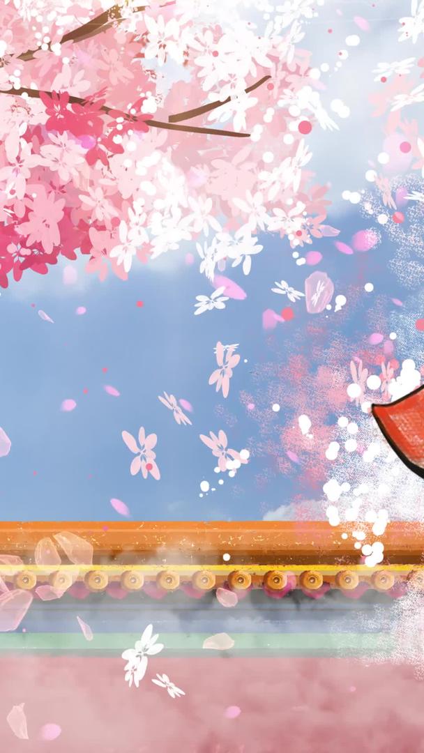 樱花树光芒背景视频的预览图
