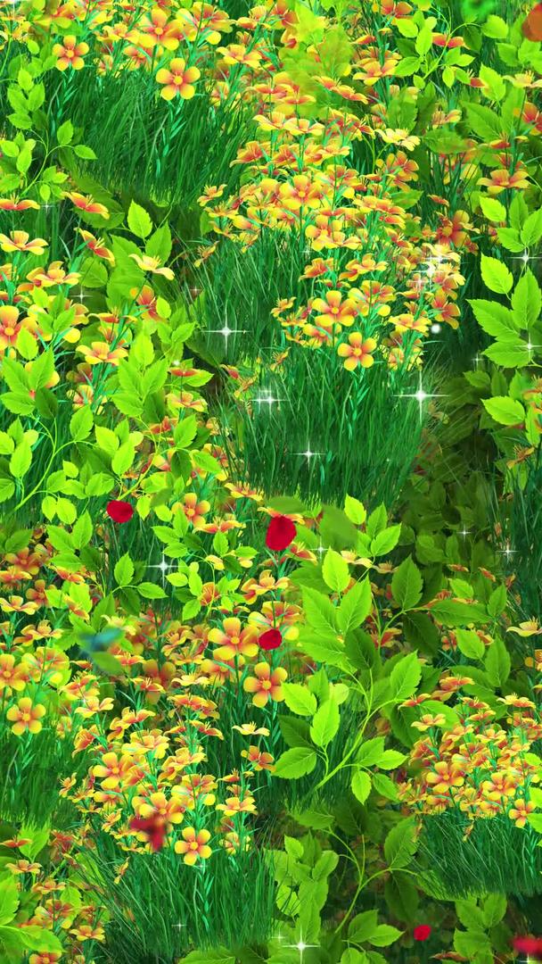 唯美的花草背景墙视频素材视频的预览图