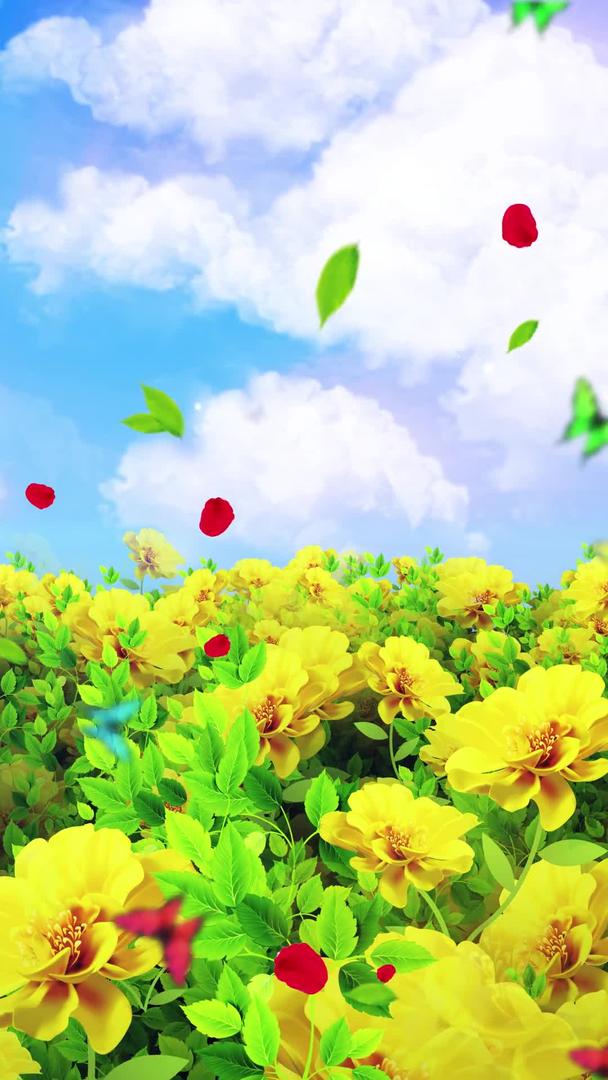 唯美的鲜花动画背景素材视频的预览图