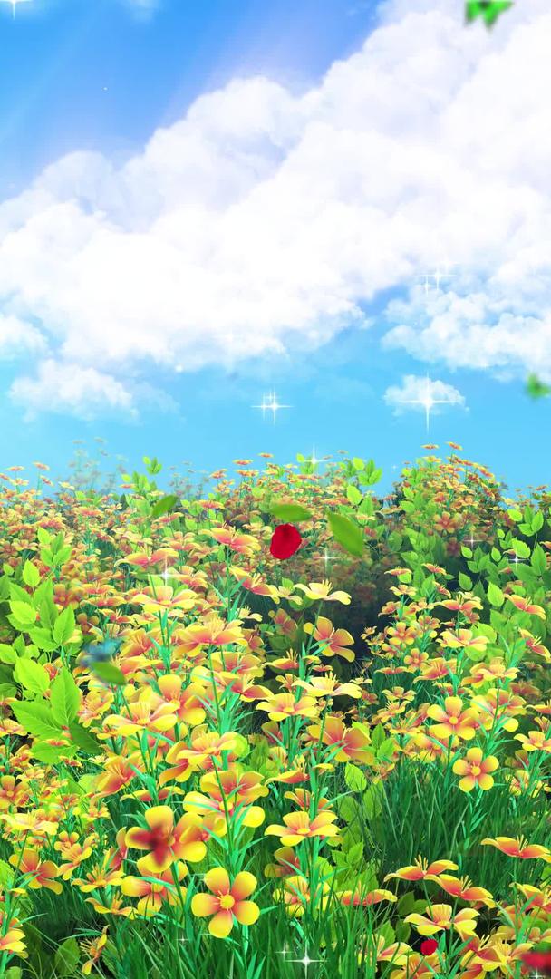 唯美花丛背景素材视频的预览图