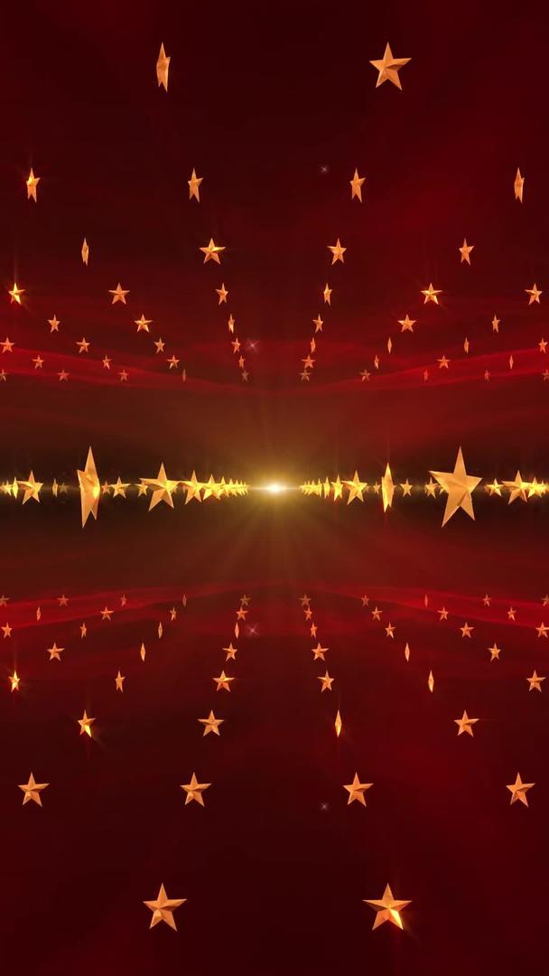 红色粒子五角星背景视频的预览图
