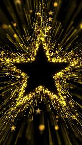 金色粒子五星背景视频的预览图