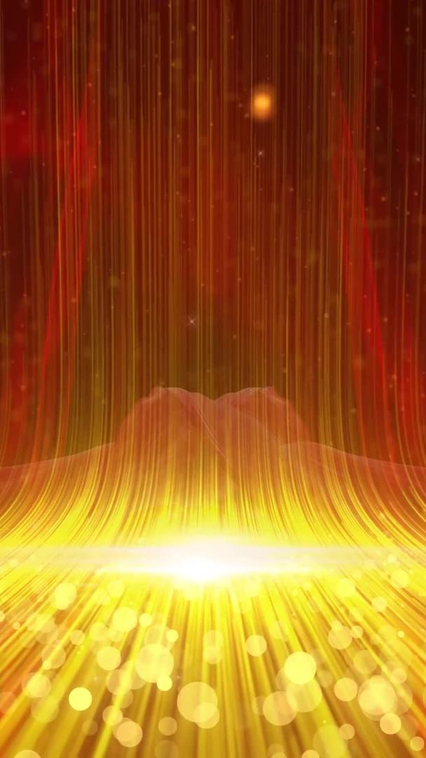金色光线粒子红绸背景视频的预览图