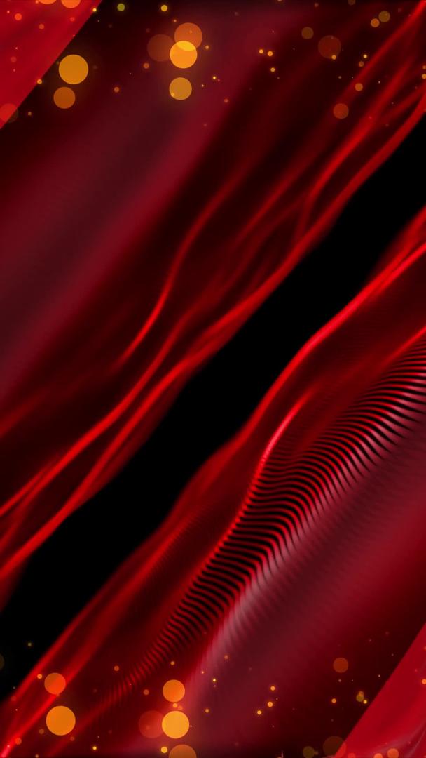 唯美粒子红色丝带丝绸背景视频的预览图