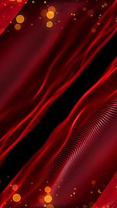 唯美粒子红色丝带丝绸背景视频的预览图
