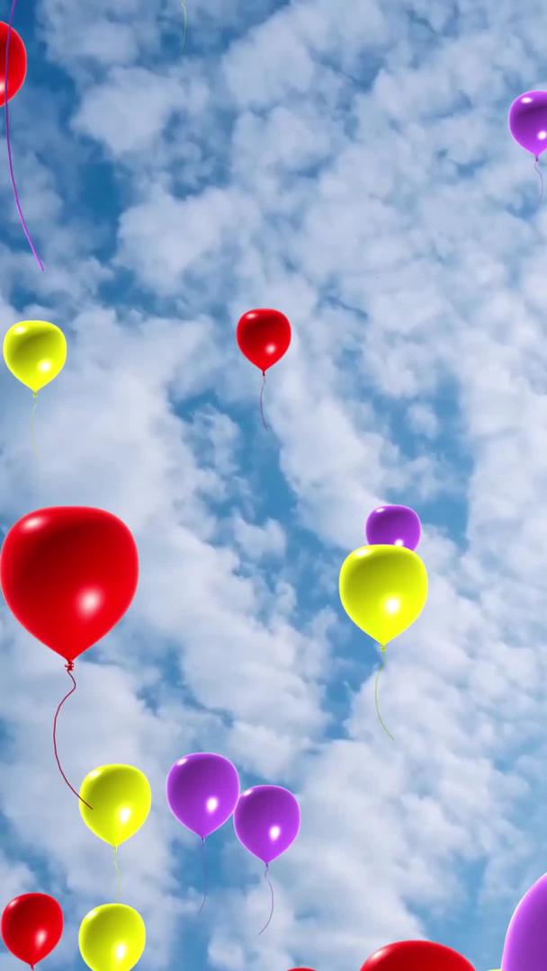 气球上升背景视频视频的预览图