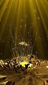 大气金色粒子牡丹背景视频的预览图