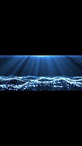 超宽屏粒子海洋背景视频视频的预览图