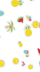 童趣雪糕水果元素动态背景视频的预览图