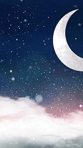 星空月夜唯美背景视频的预览图