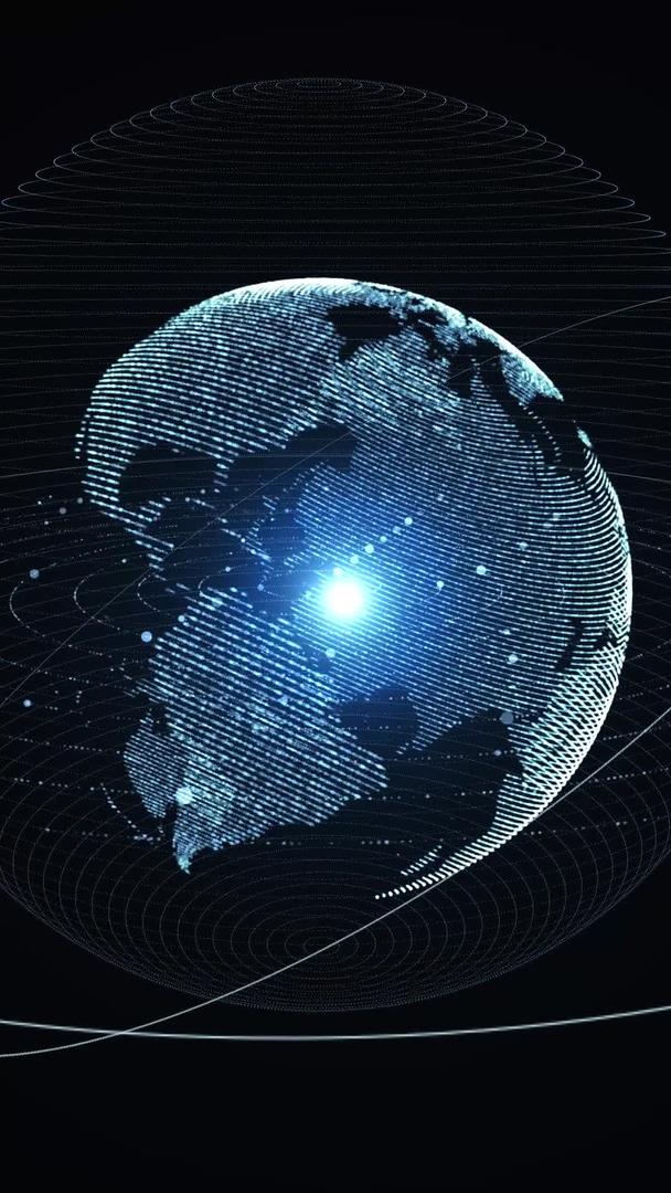 科技粒子球体背景视频的预览图