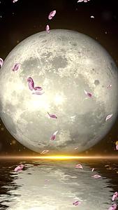 白色大月亮led舞台视频背景视频的预览图