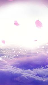 梦幻唯美粉色动态云端月亮背景视频视频的预览图