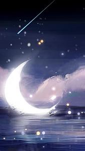 动态唯美夜色月亮视频背景视频的预览图