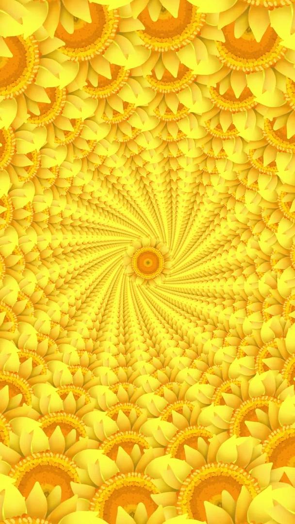 动态向日葵万花筒旋转背景视频视频的预览图