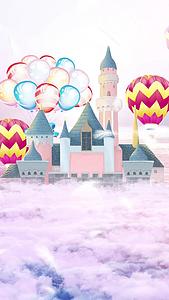 唯美动态云端城堡背景视频视频的预览图