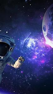 宇航员宇宙探险背景视频视频的预览图