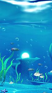 唯美的海底世界背景视频素材视频的预览图