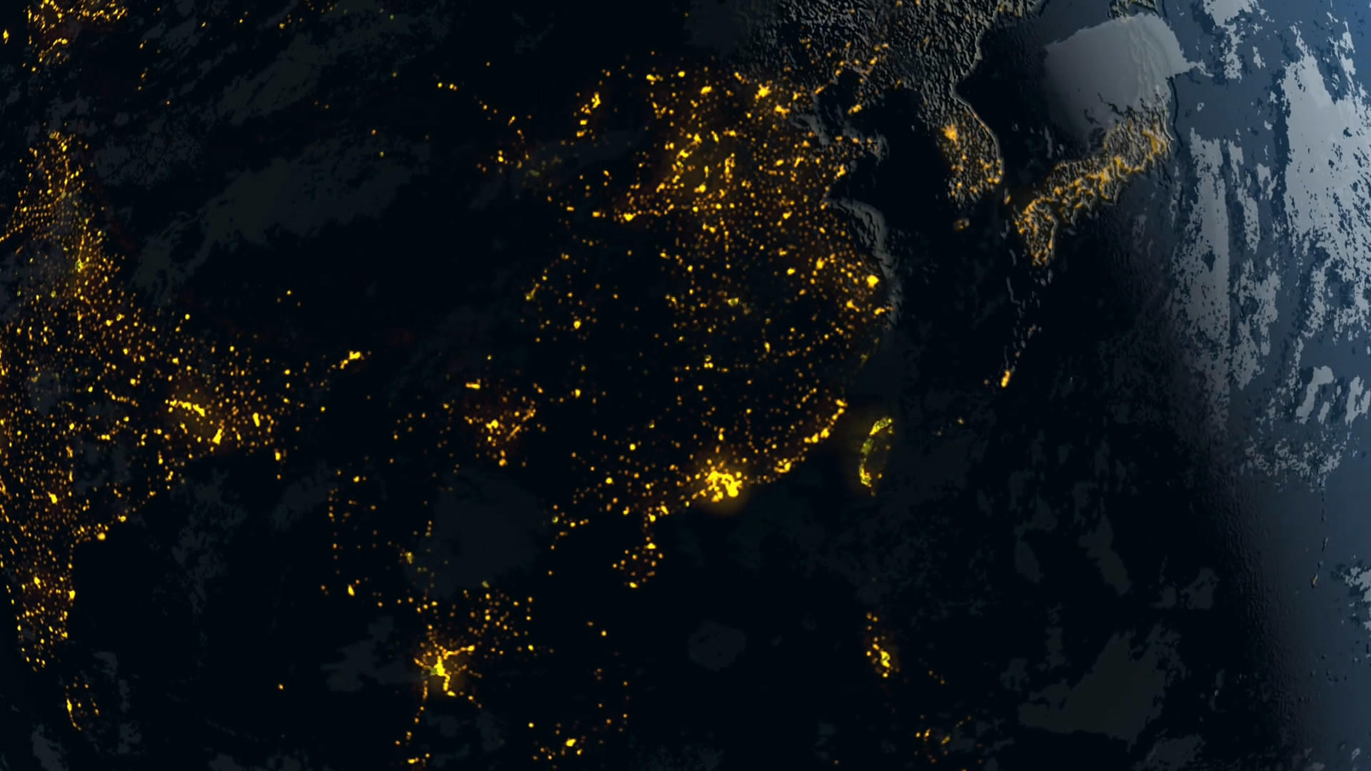 太空地球夜景晨昏线大陆板块视频的预览图