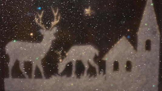 雪中新年背景装饰视频的预览图