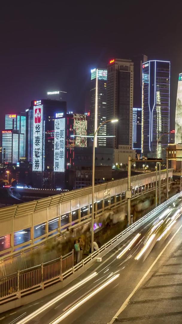 延时重庆嘉陵江大桥交通流量视频的预览图