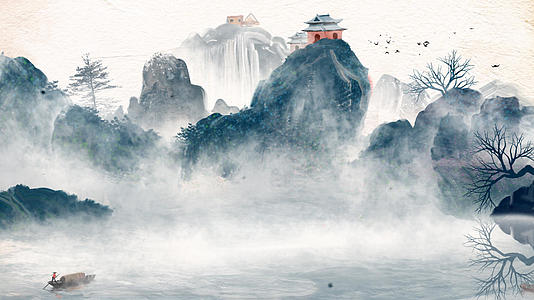 中国风水墨背景视频的预览图