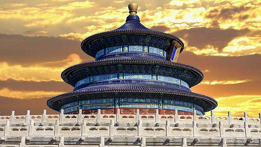 北京地标古建筑合成背景视频的预览图