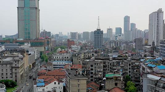 航拍武汉老汉口街景视频的预览图