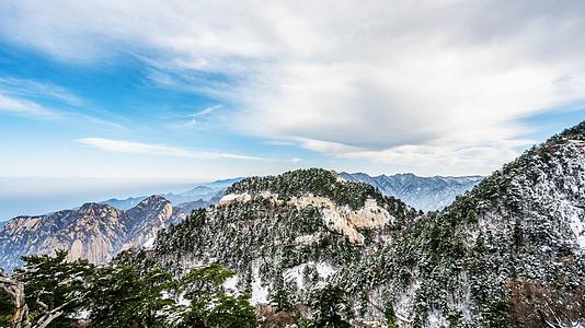 8K华山冬季延时风景视频的预览图