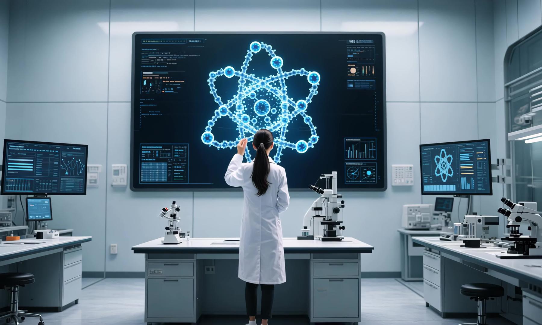 女科研人员4K高清医学研究实验视频的预览图