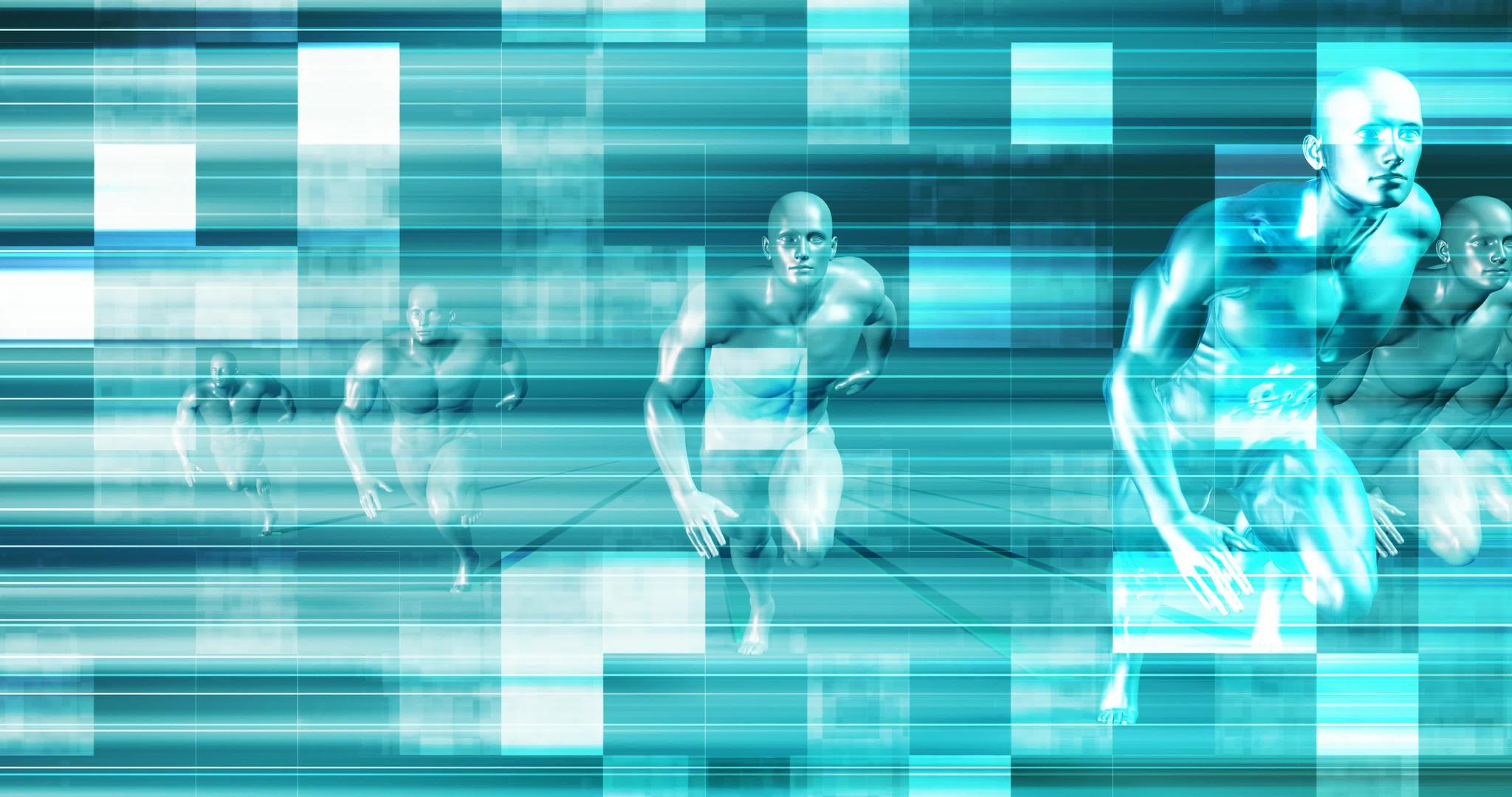 将健身应用程序追踪器作为一个体育技术概念视频的预览图