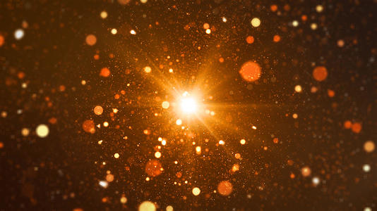 唯美金色粒子粉尘质感光晕中穿梭背景视频的预览图