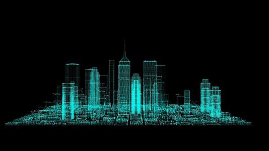震撼科技风格粒子城市视频的预览图