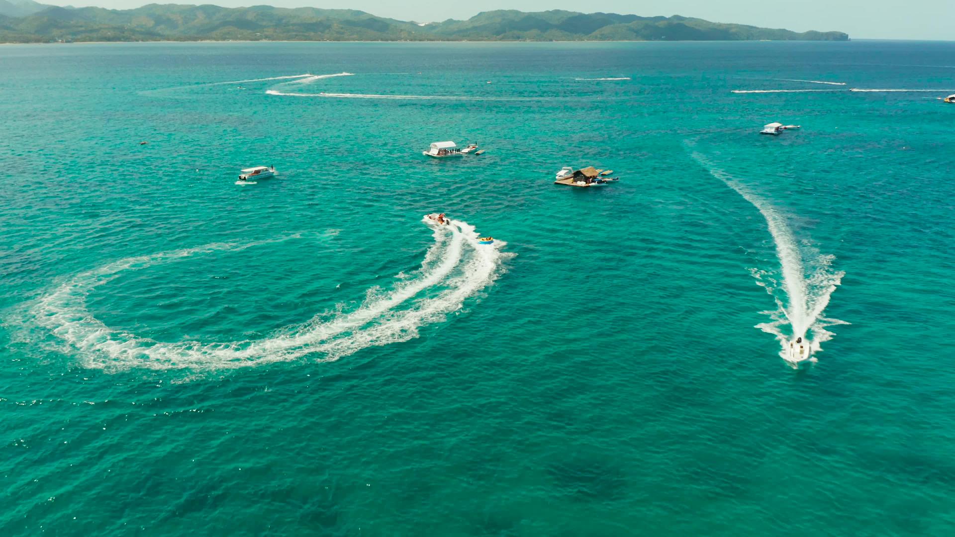 海景吸引海滩度假胜地Boracay岛Philipines视频的预览图