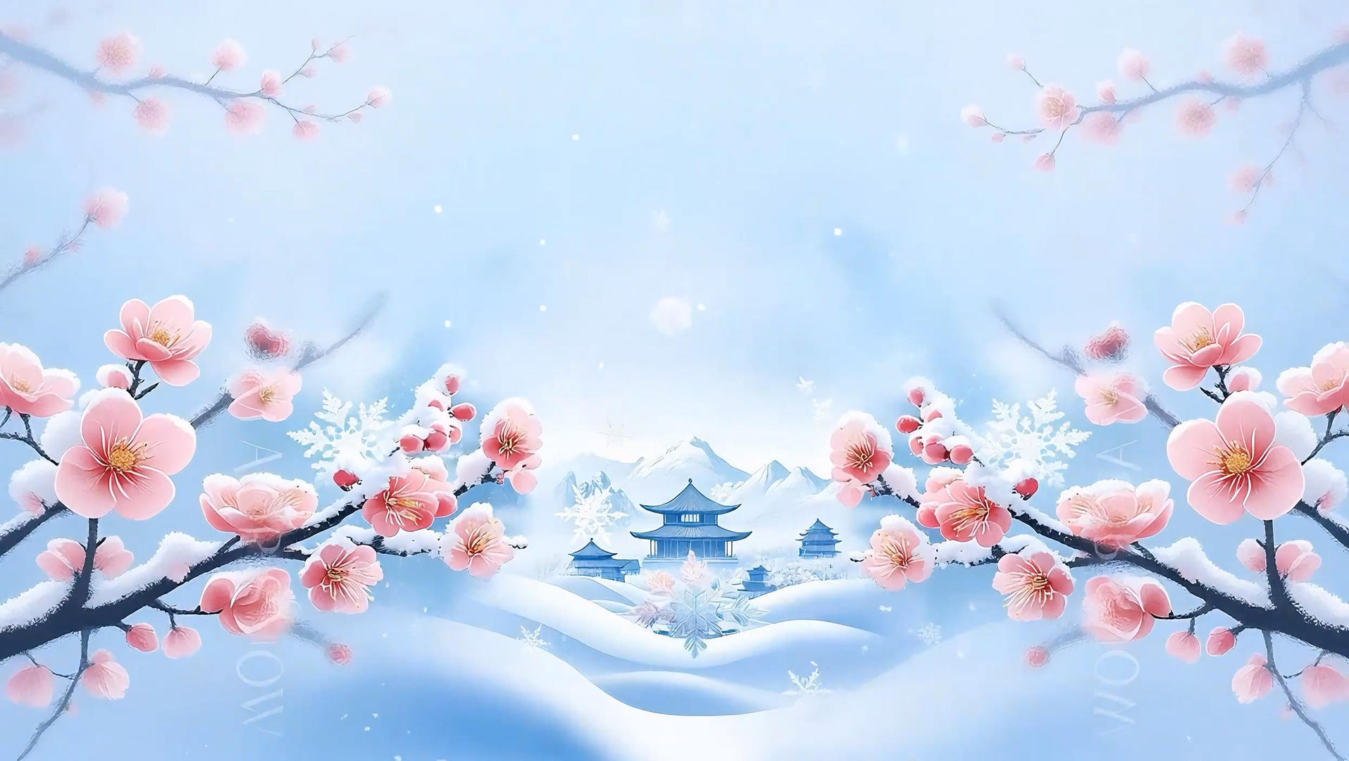 简洁创意小寒节气mp4背景视频视频的预览图