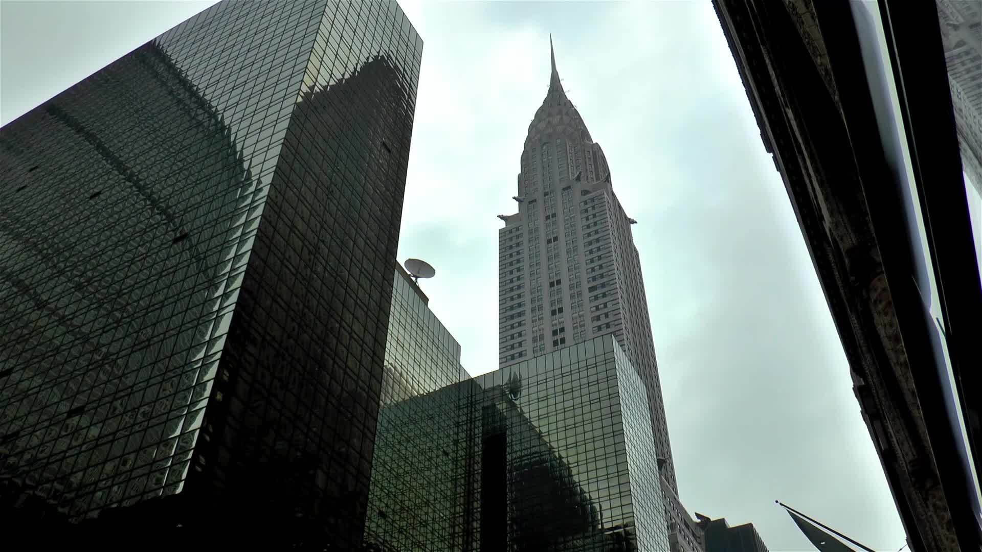 纽约克莱斯勒大楼的视图视频的预览图