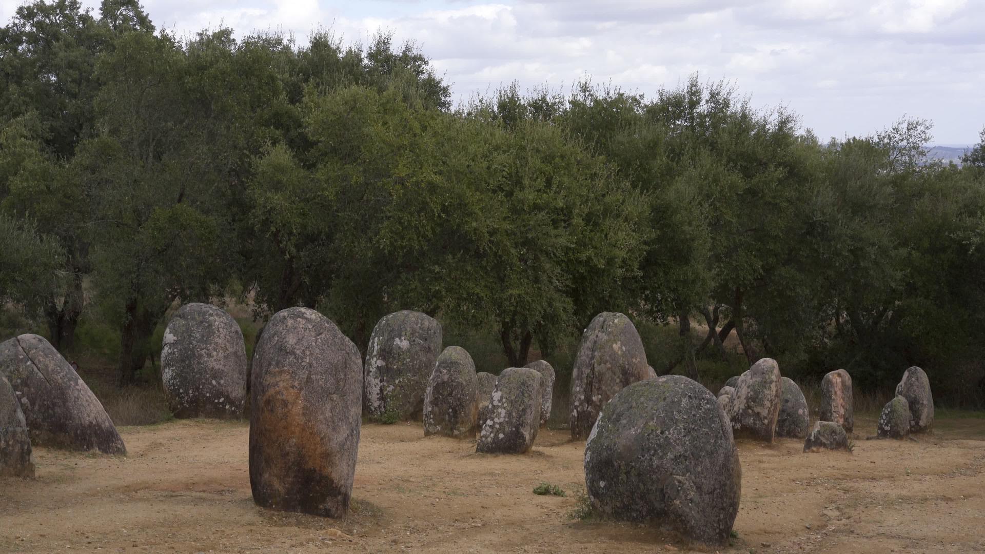 土库曼土地阿伦特霍有一个巨大的石头有软木树视频的预览图