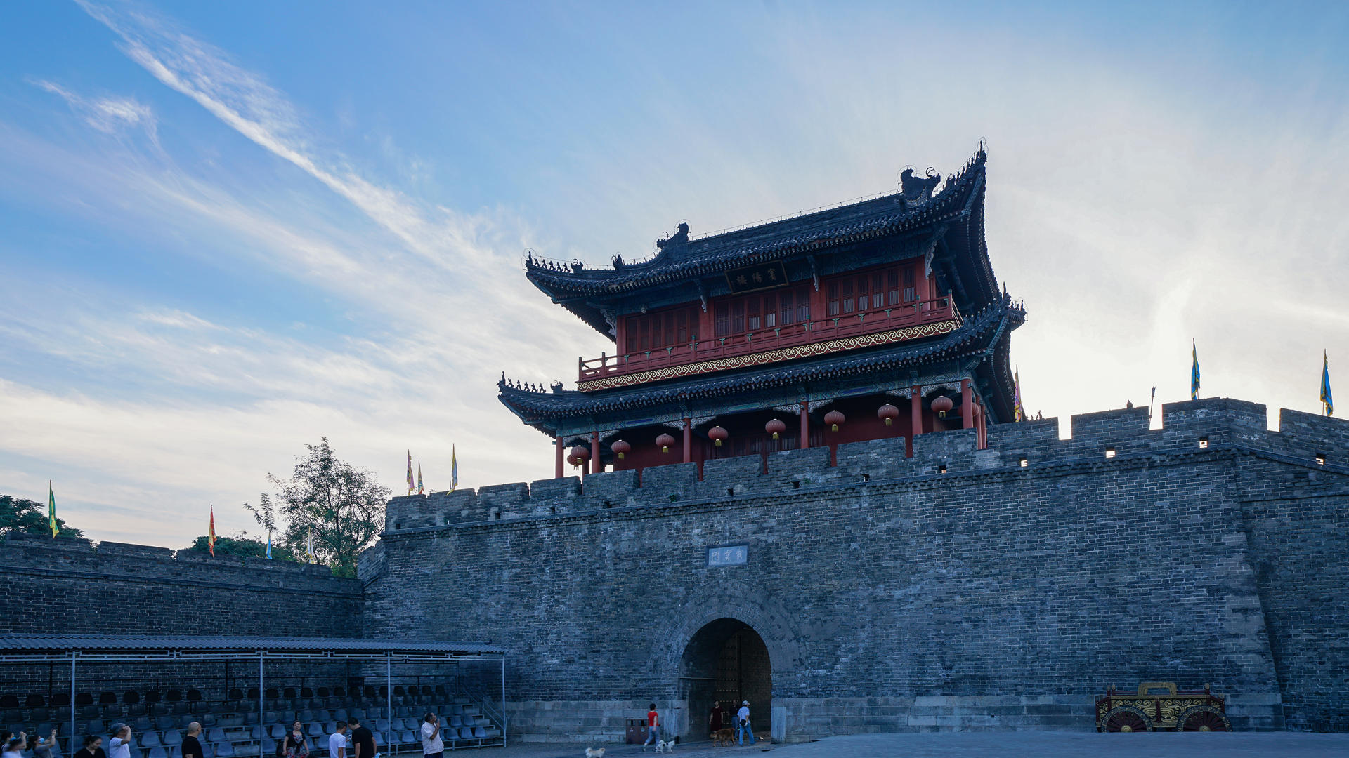 8k素材延时摄影湖北荆州古城墙历史遗址视频的预览图