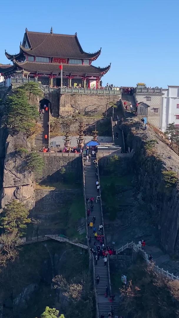 佛教圣地九华山景区天台寺视频收藏视频的预览图