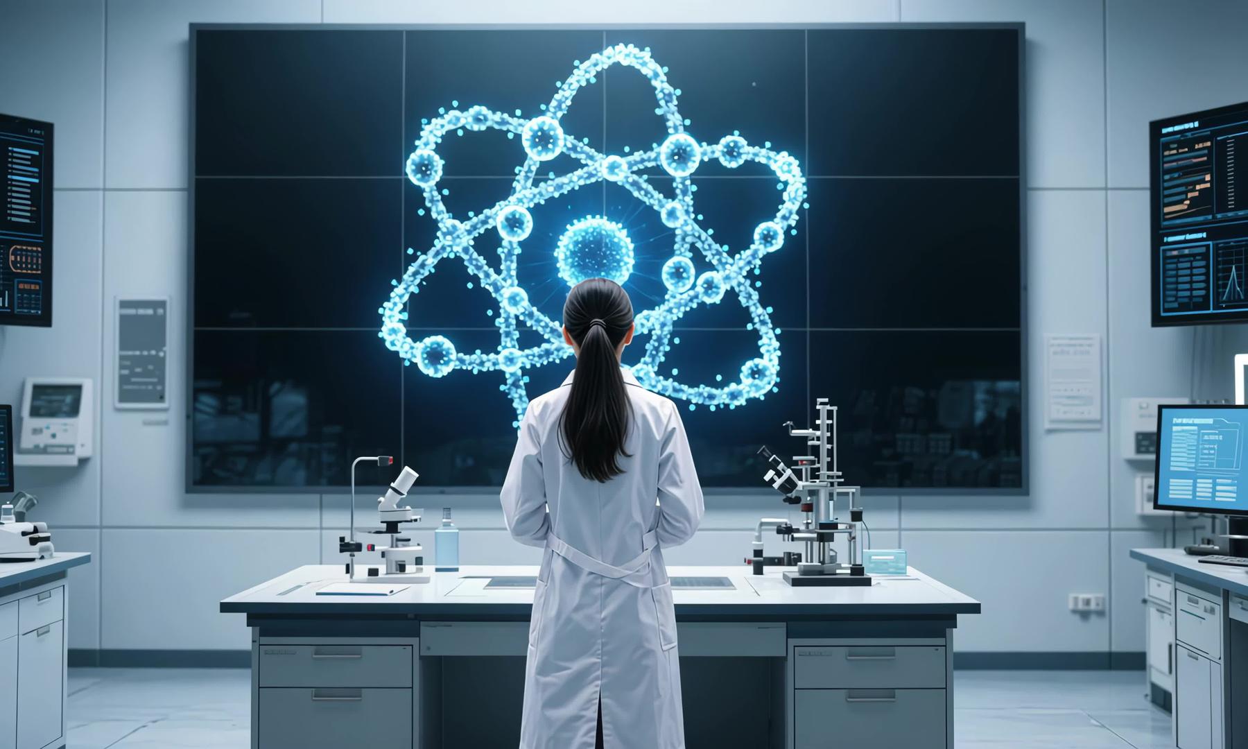 女科研人员4K高清医学研究实验视频的预览图