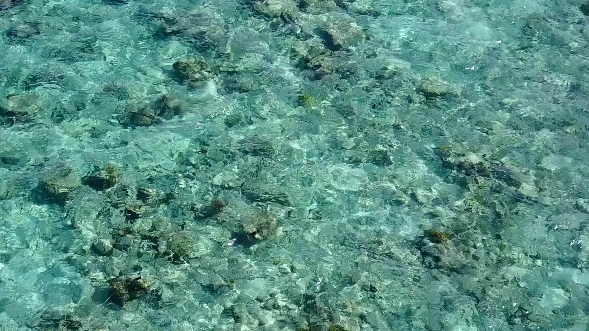 蓝色海洋的白色沙底背景视频的预览图