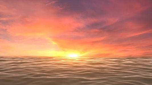 夕阳风景背景的海洋日落视频视频的预览图
