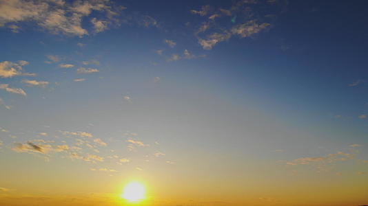 夏天日出日落时的彩色全景天空视频的预览图