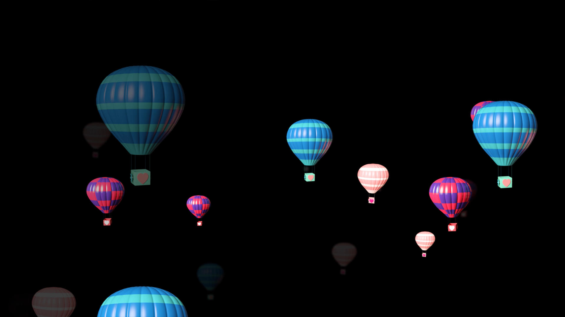 4K彩气球升空元素带通道视频的预览图