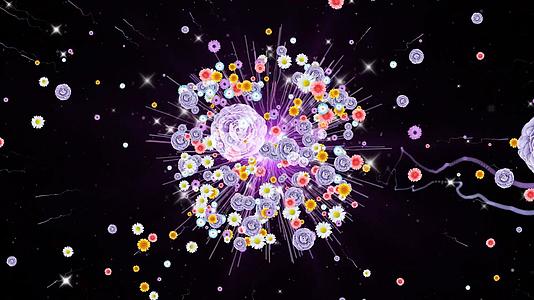 唯美动态大气粒子花朵散发背景视频元素视频的预览图