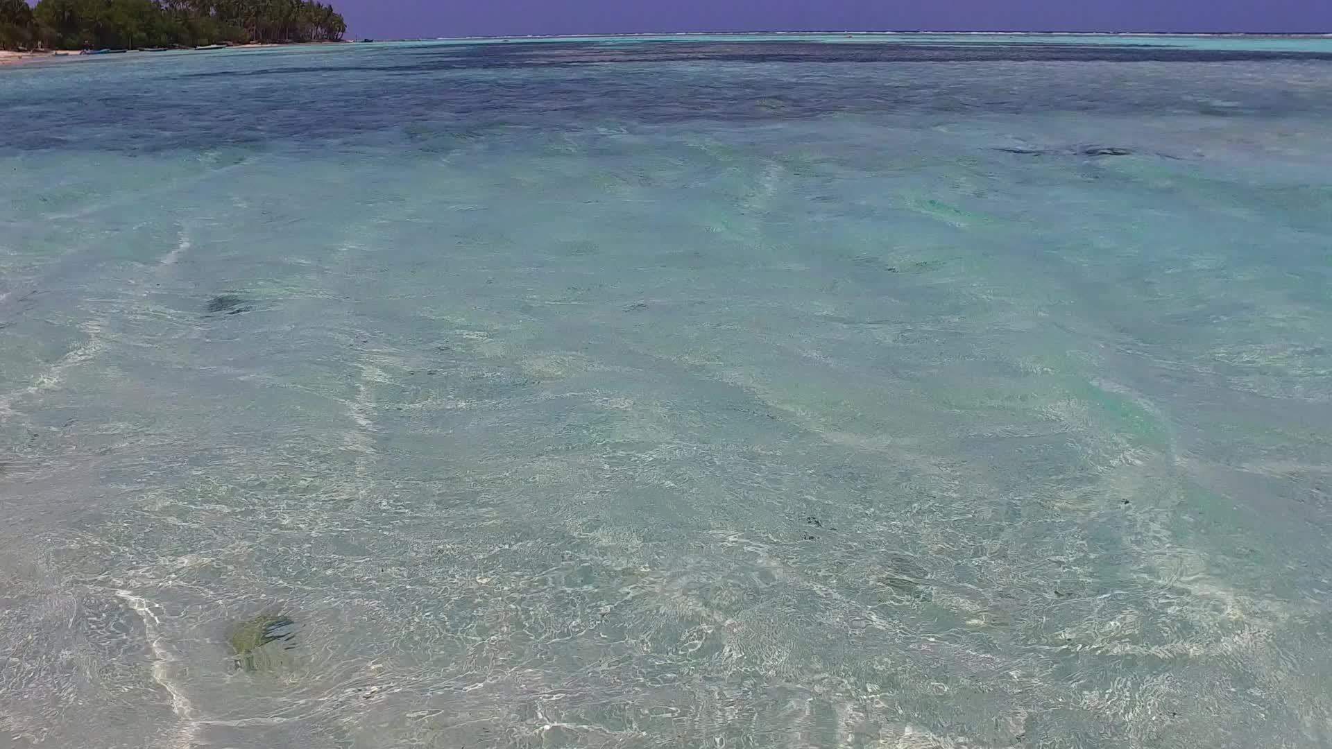 蓝色以白沙为背景在冲浪附近海滩附近出海视频的预览图