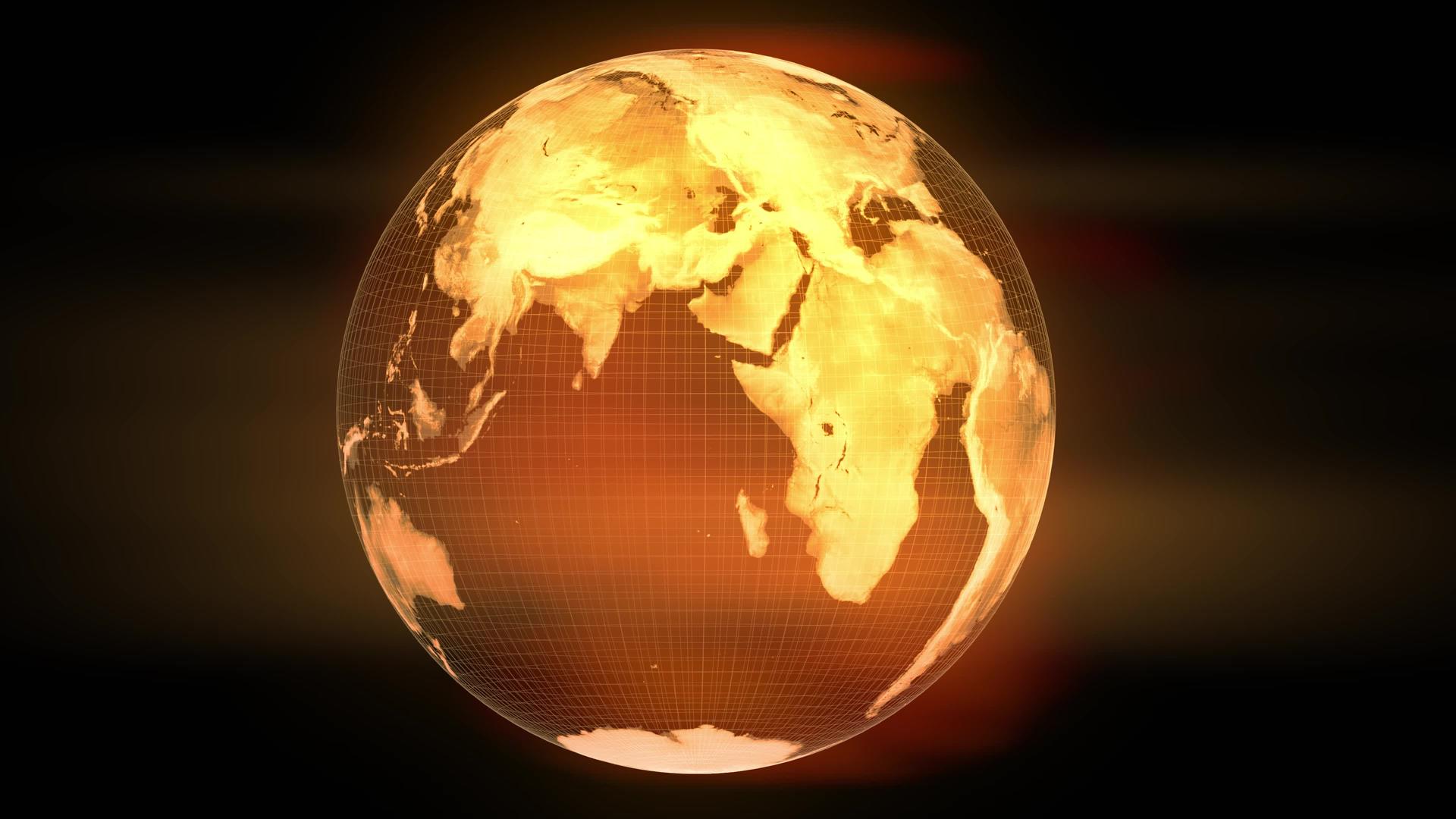 全球气候变化显示辐射和温度视频的预览图