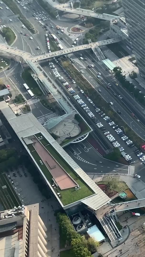 俯视上海五角场拍摄视频的预览图