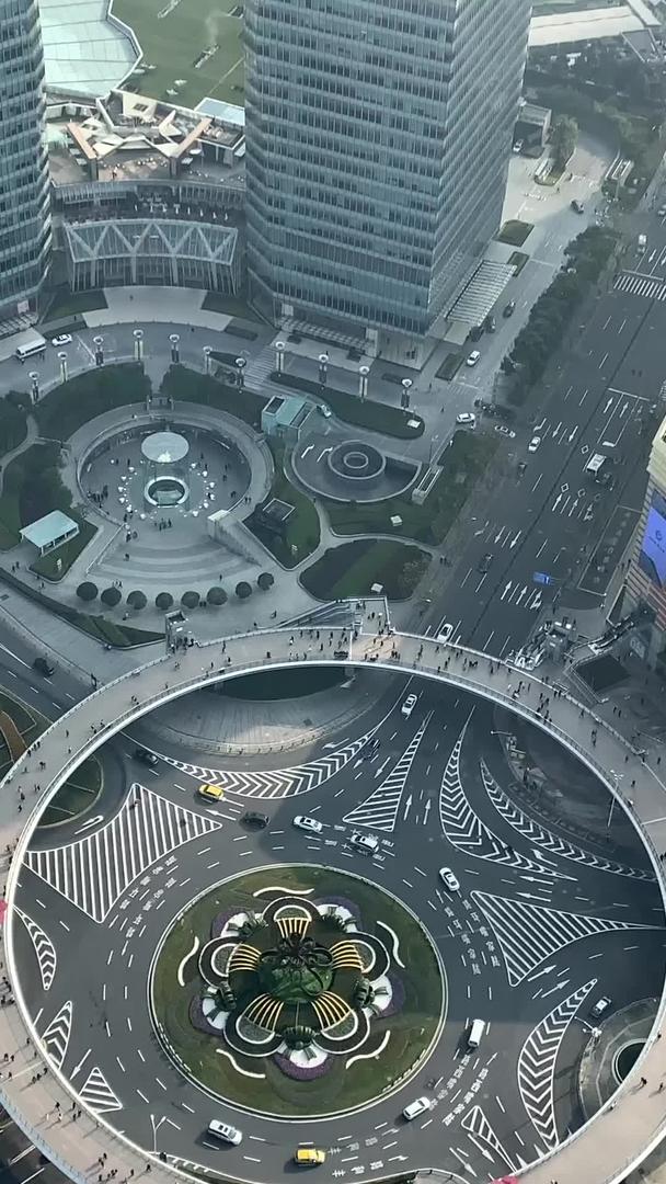 俯视上海五角场拍摄视频的预览图