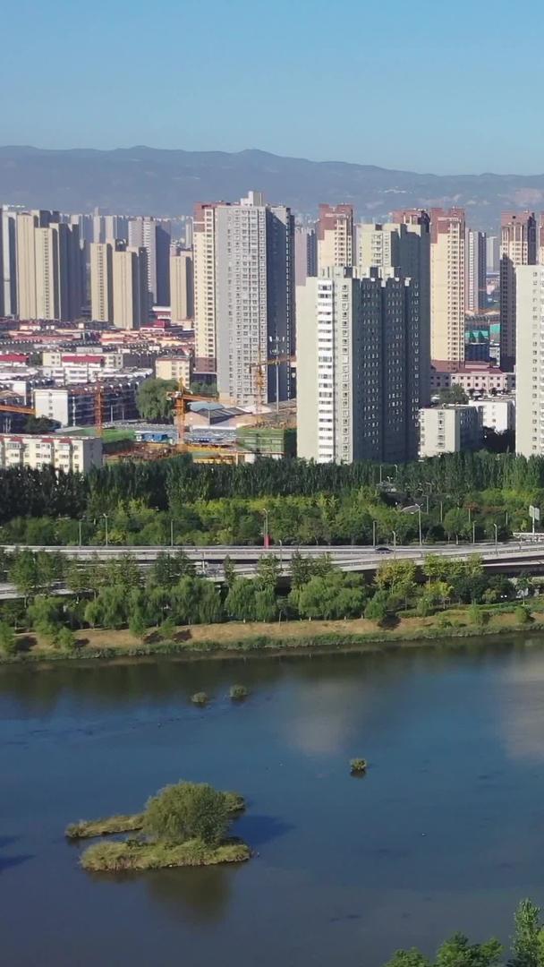 太原汾河北中环桥航拍视频视频的预览图